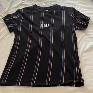 Black striped cali T-shirt